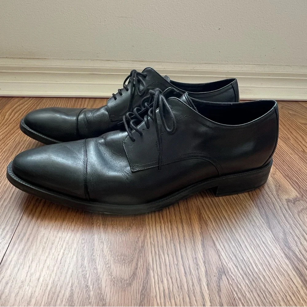 Cole Haan Cap Toe Oxford Black Leather Derby Shoes Grande 360 men’s 13